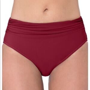 Profile by Gottex Women's Merlot Tutti Frutti Shirred Tankini Swim Bottoms sz 8